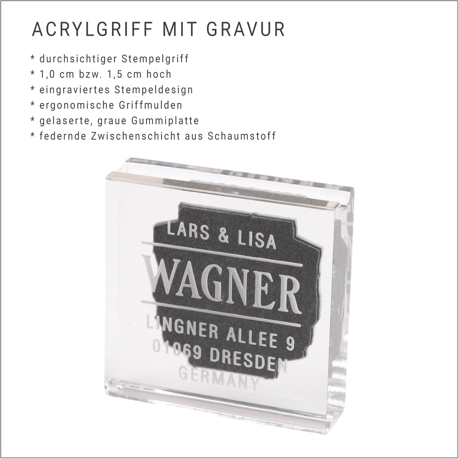 Personalisierter Stempel Blätterkranz