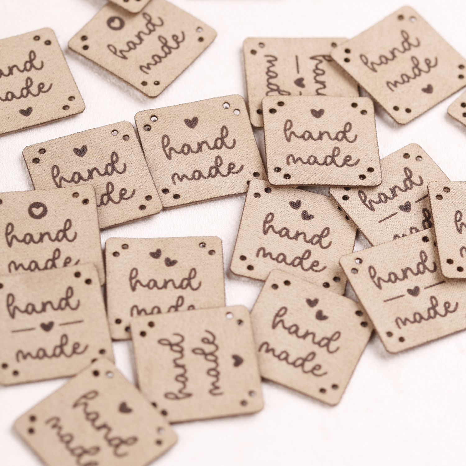 Kunstlederlabel zum Aufnähen - 20 Stück