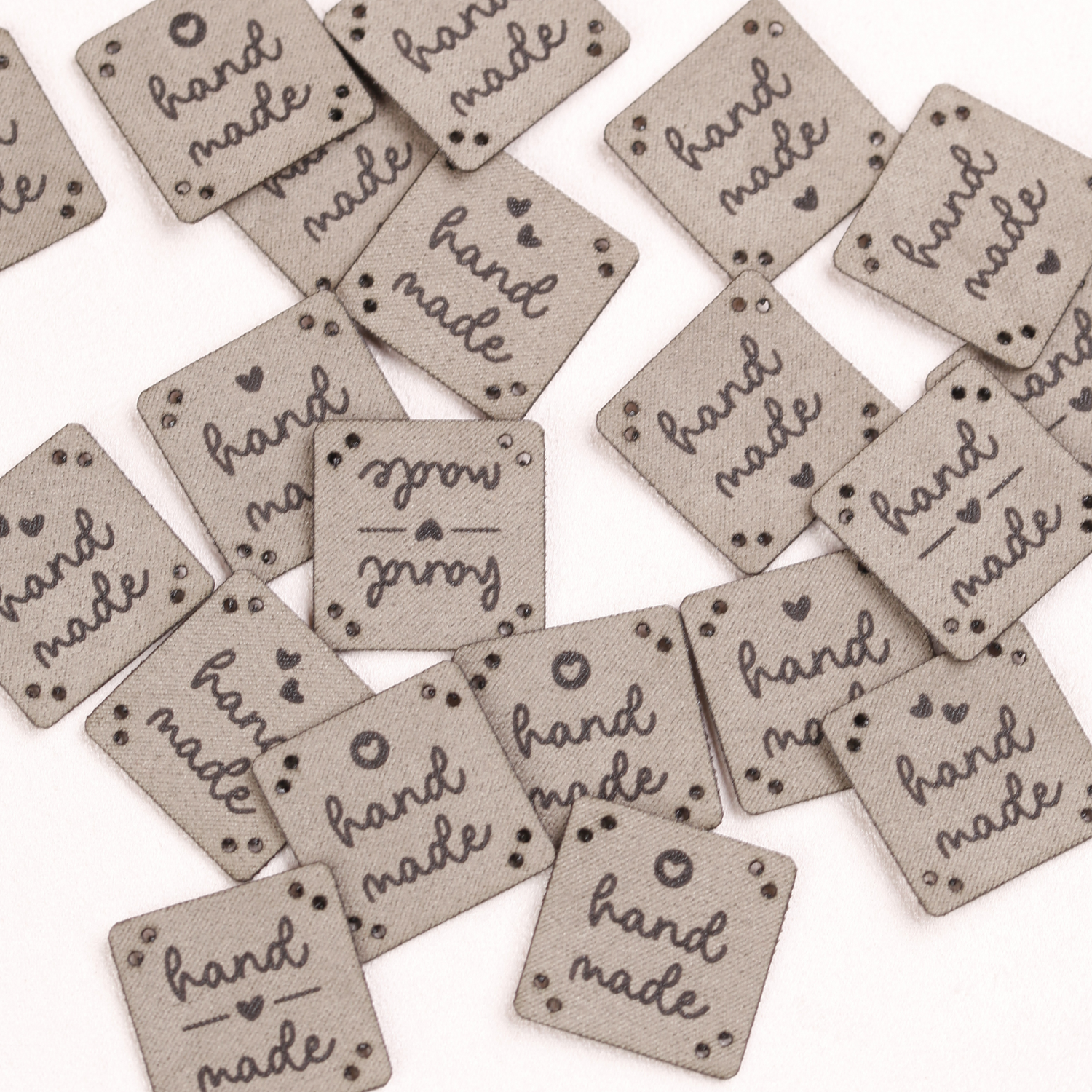 Kunstlederlabel zum Aufnähen - 20 Stück