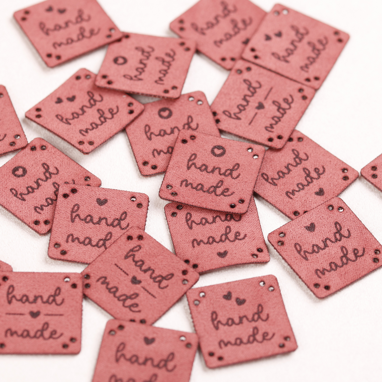 Kunstlederlabel zum Aufnähen - 20 Stück