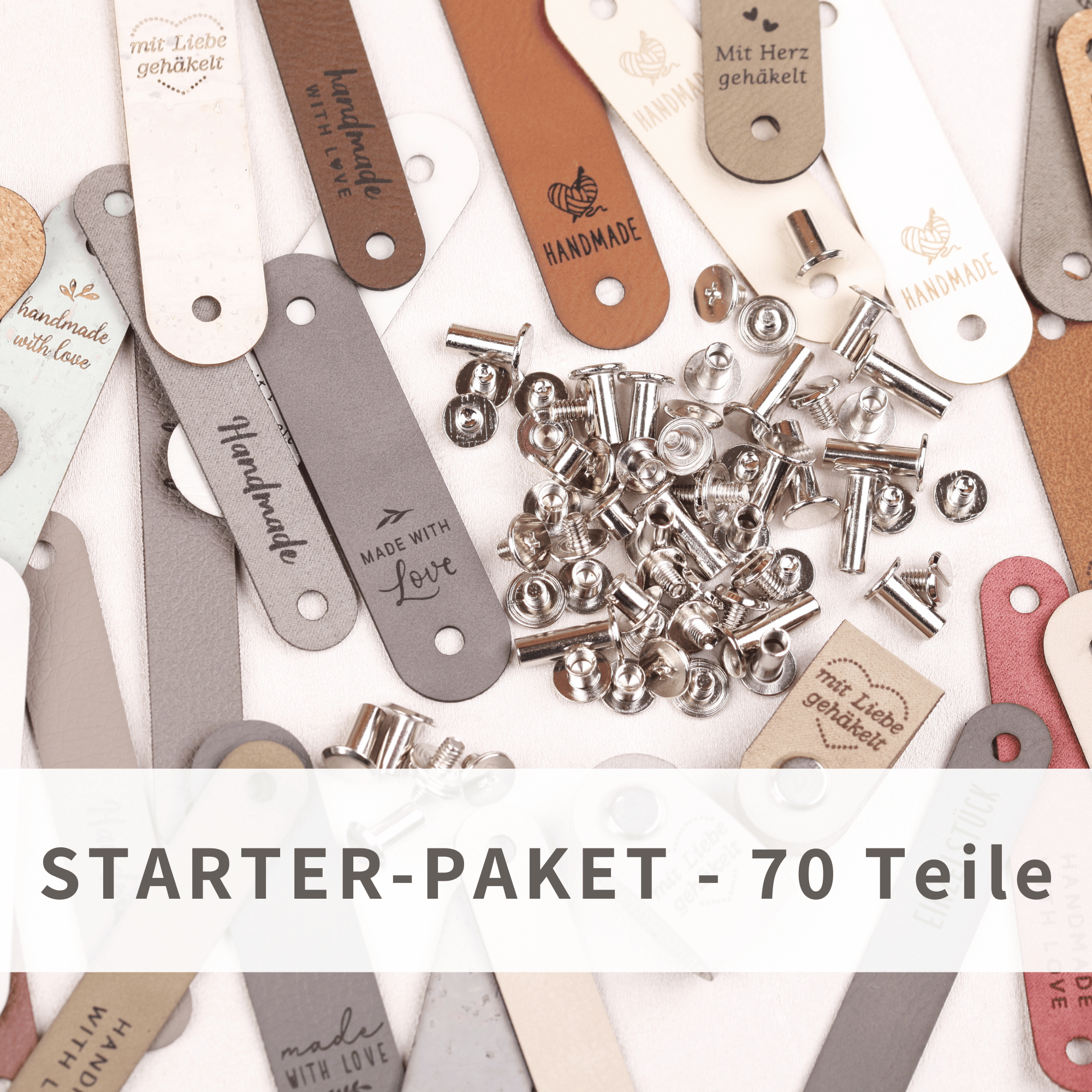 Label aus Kunstleder - 70-teiliges Starter-Set
