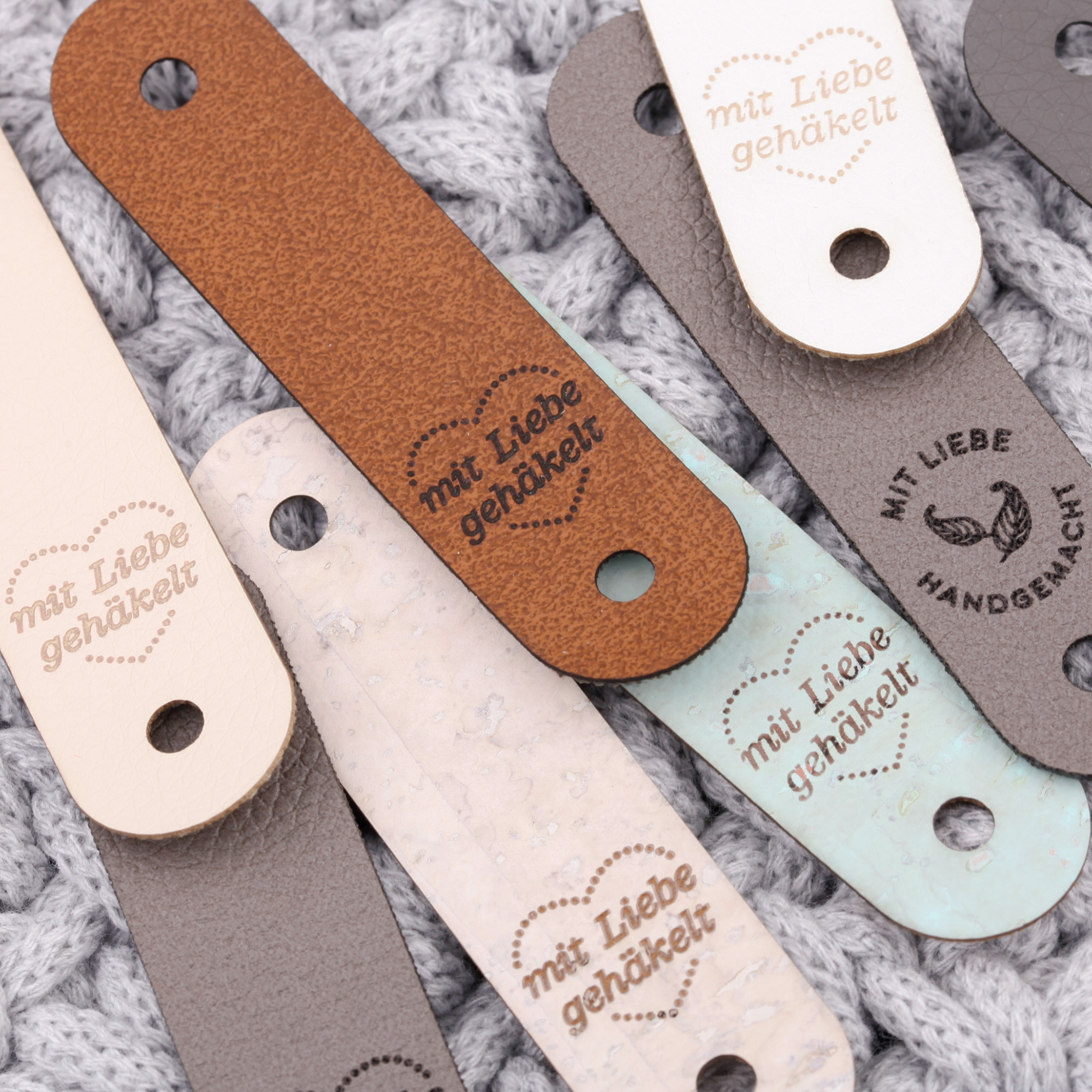 Handmade Label für Bobbiny Garn "Mit Liebe gehäkelt"