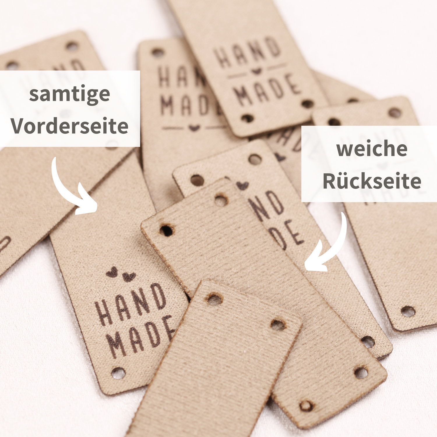 Handmade Label zum Annähen - 10 Stück