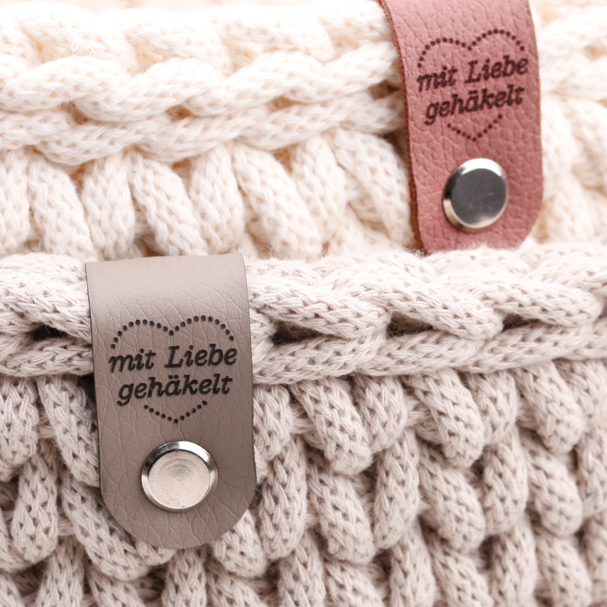 Handmade Label für Bobbiny Garn "Mit Liebe gehäkelt"