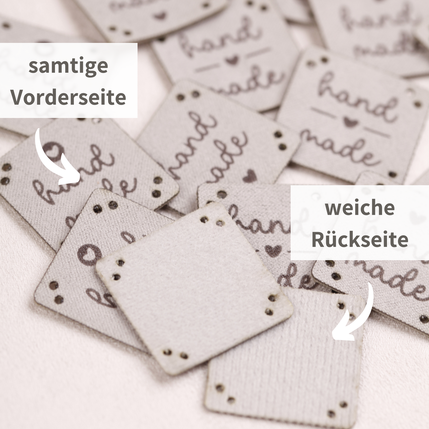 Kunstlederlabel zum Aufnähen - 20 Stück