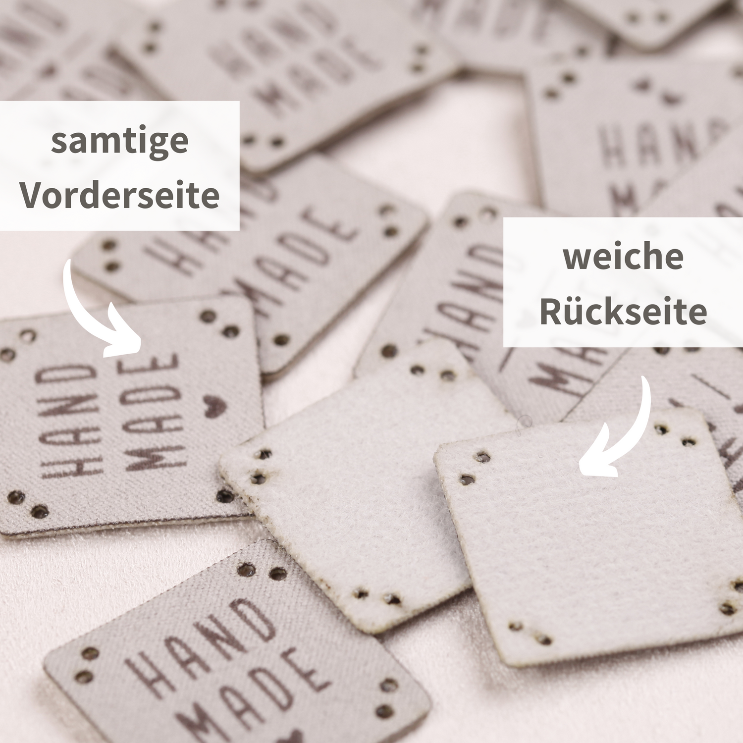 Lederlabel zum Aufnähen - 20 Stück