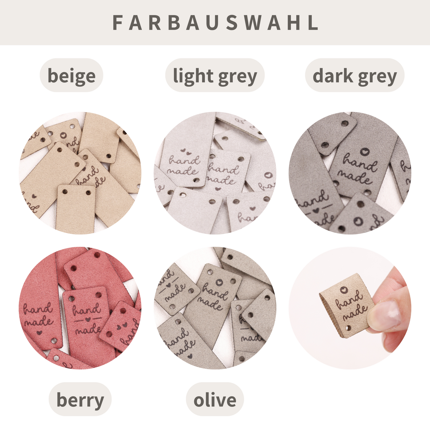Handmade Labels zum Aufnähen - 10 Stück