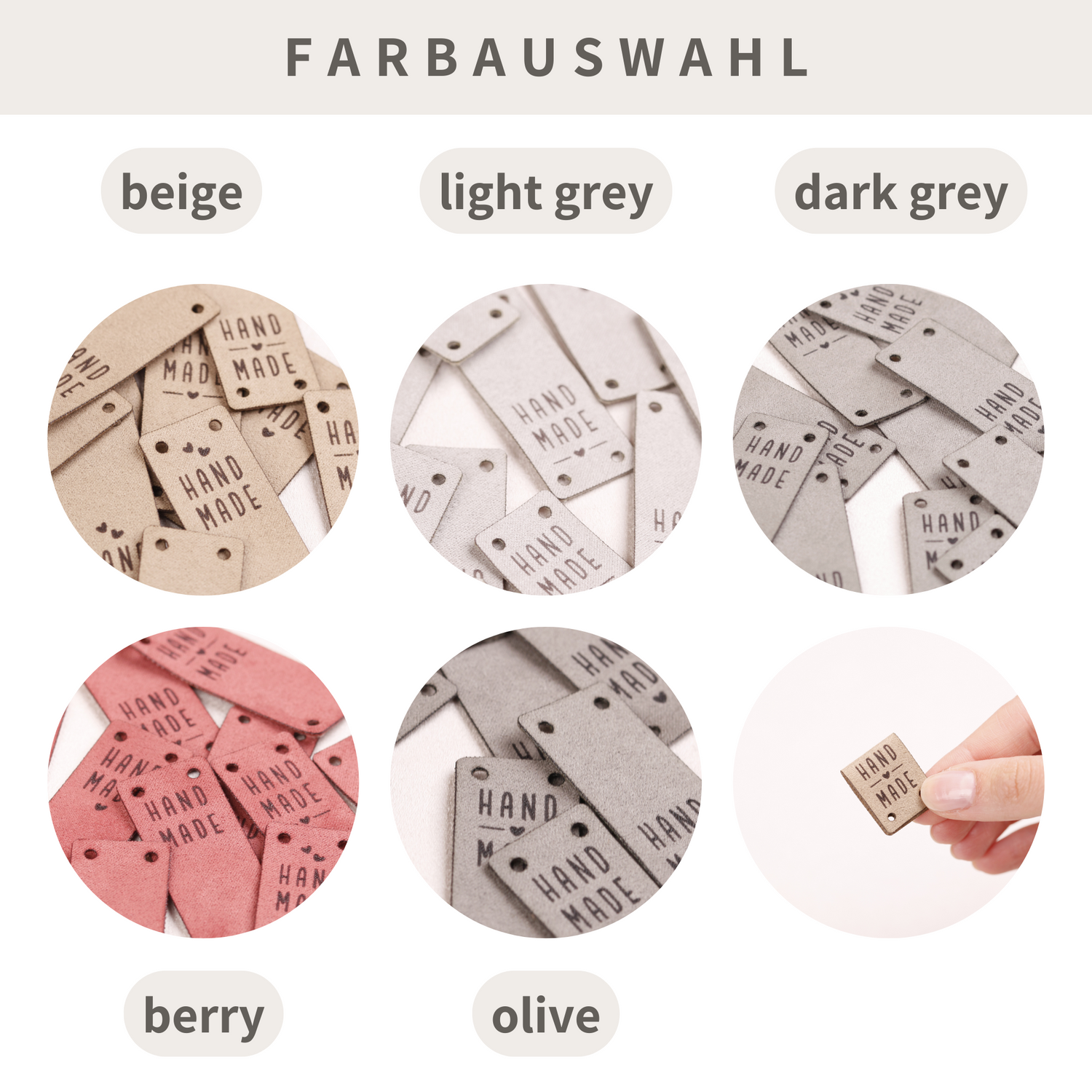 Handmade Label zum Annähen - 10 Stück