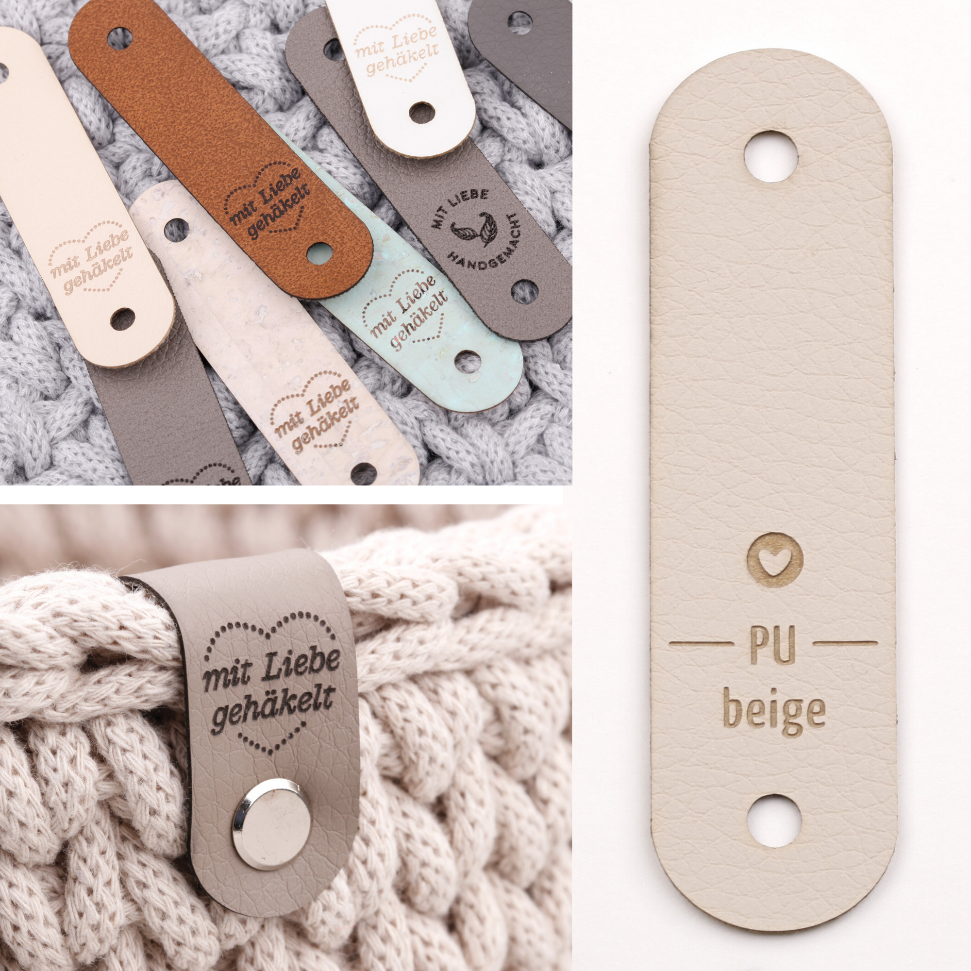 Handmade Label für Bobbiny Garn "Mit Liebe gehäkelt"