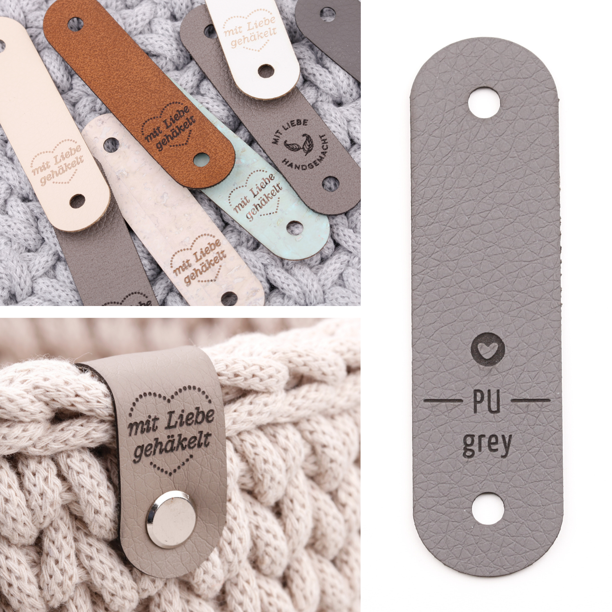 Handmade Label für Bobbiny Garn "Mit Liebe gehäkelt"