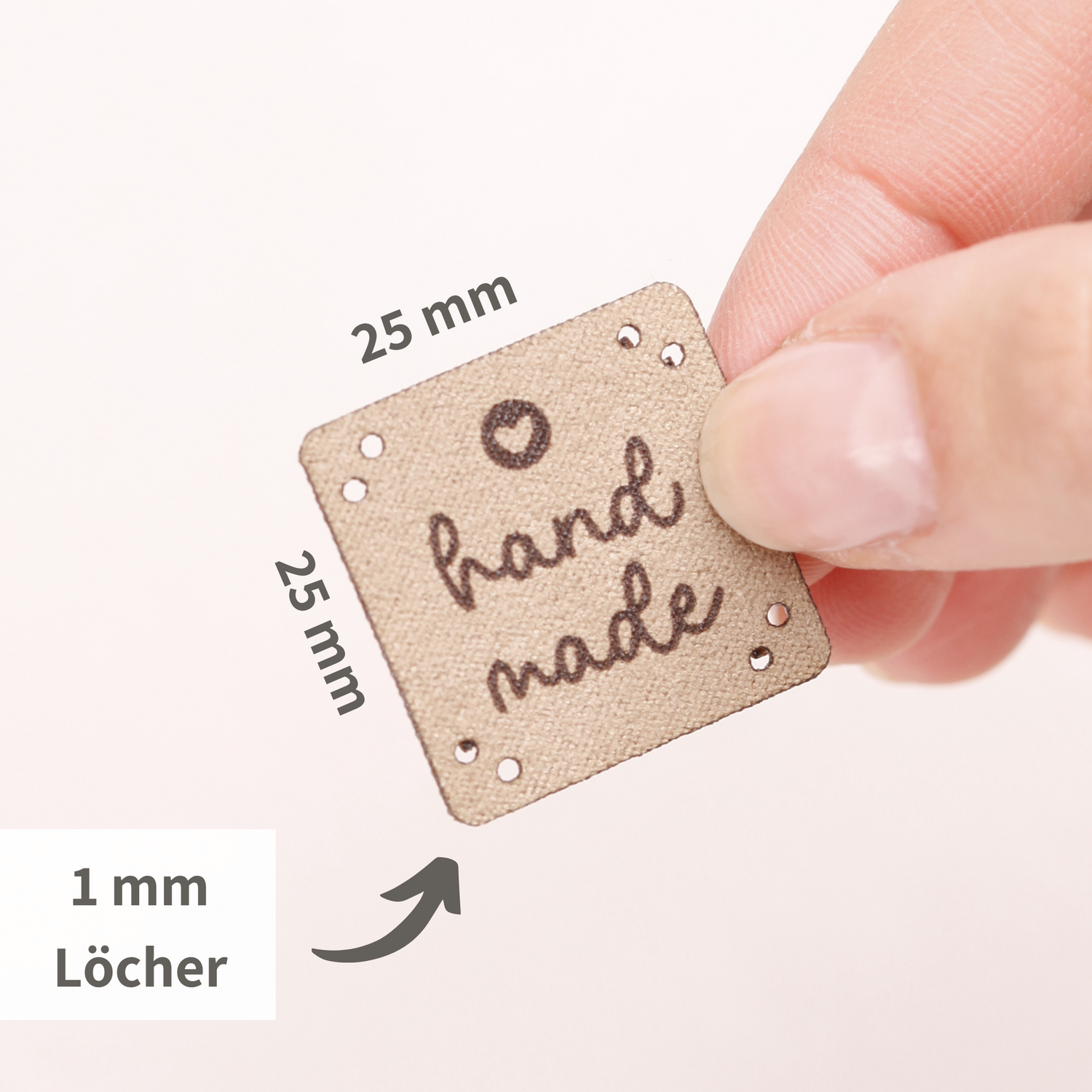 Kunstlederlabel zum Aufnähen - 20 Stück