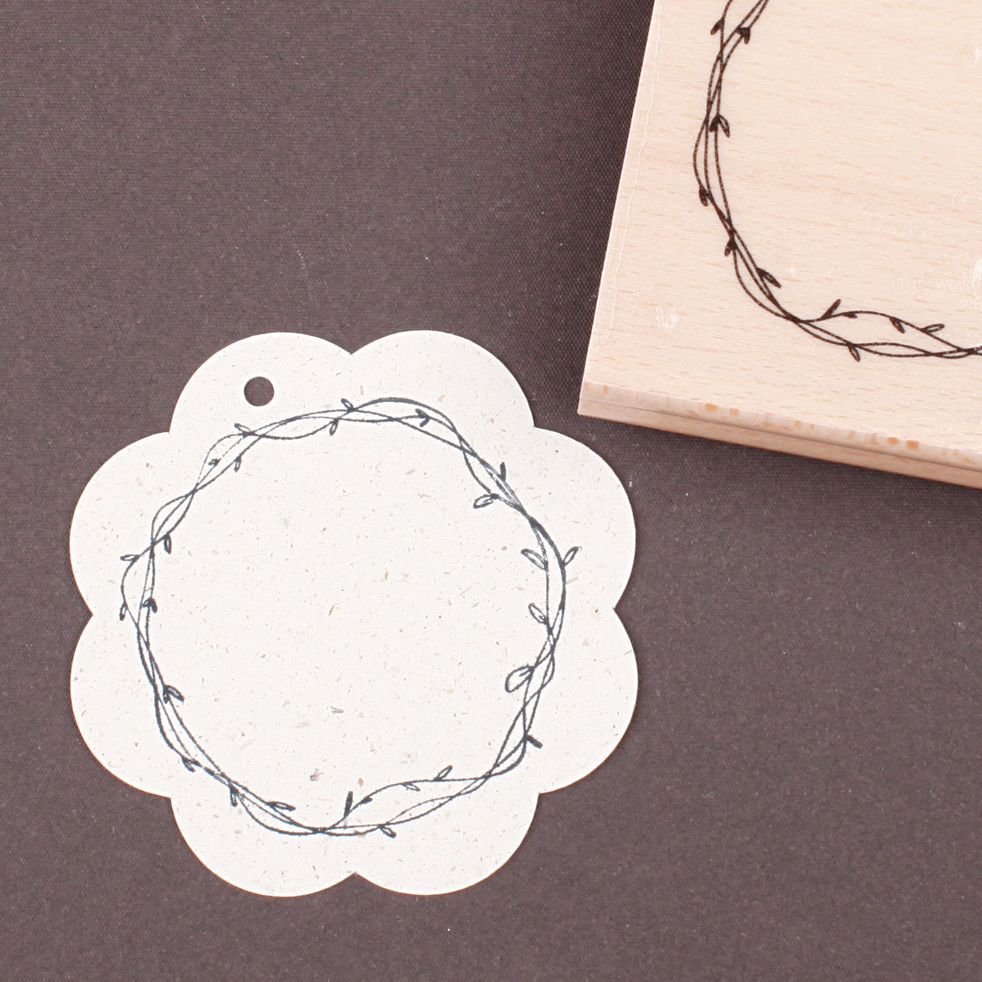 Stempel Umrandung Blätter & Zweige