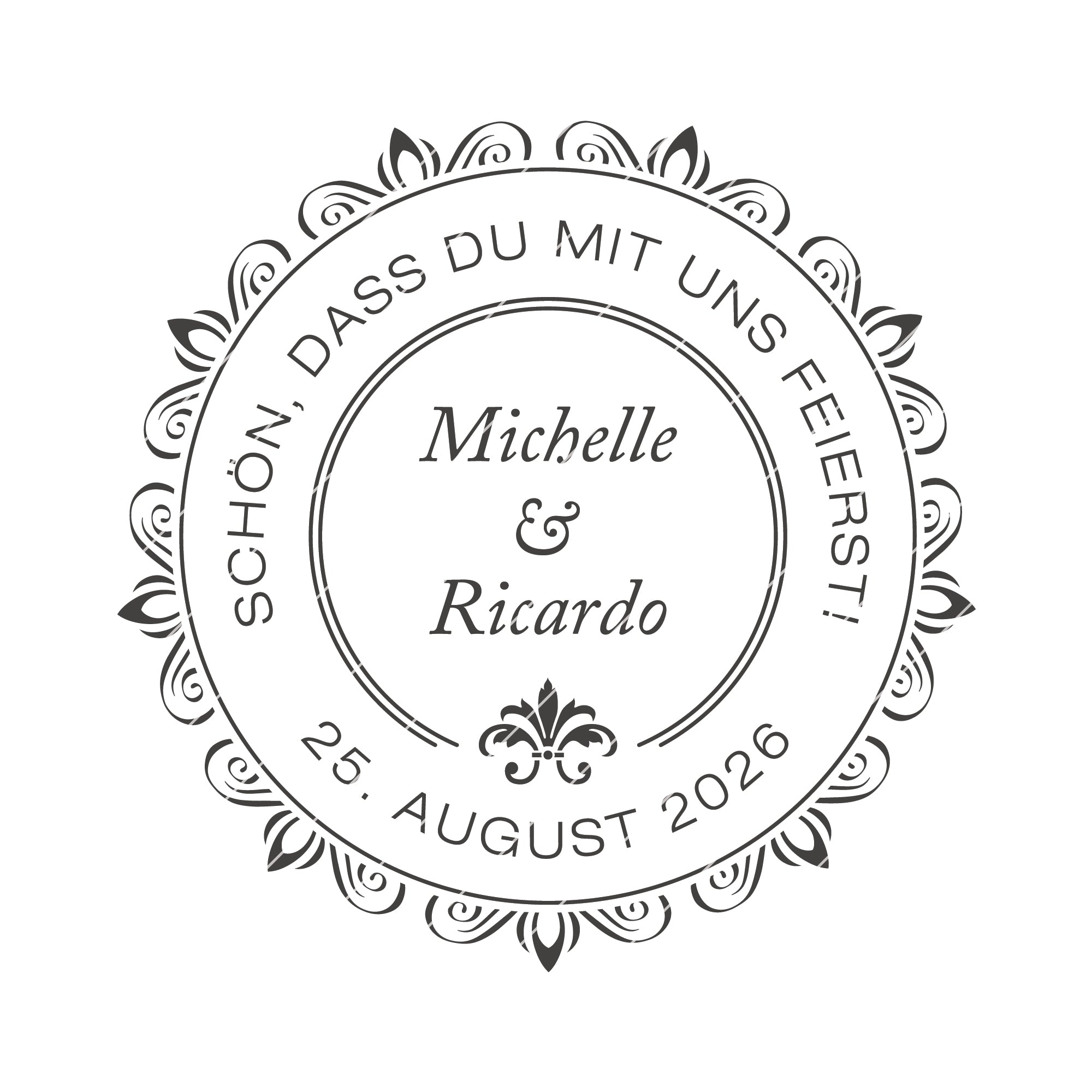 runder Hochzeitsstempel Barock