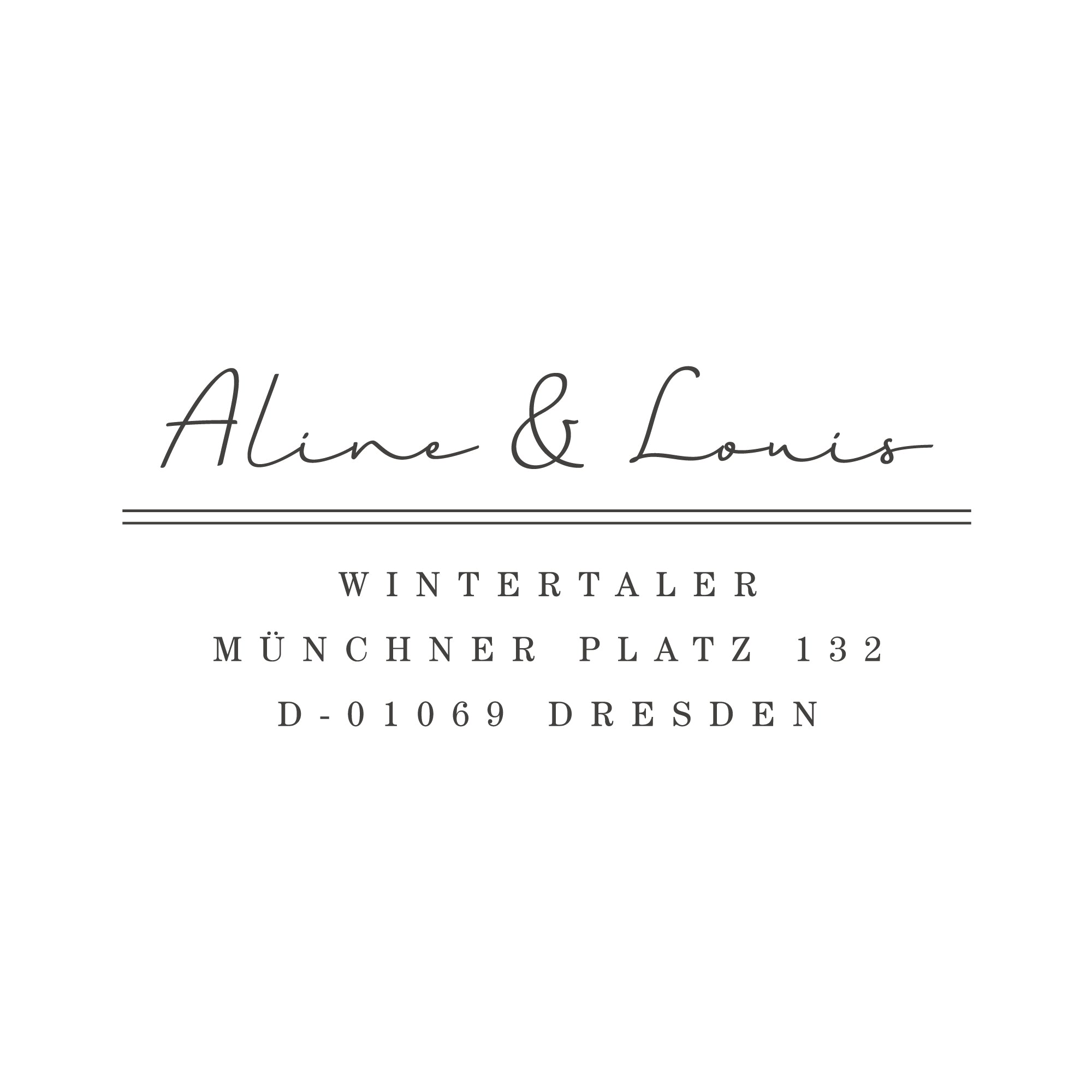 Großer Adressstempel für Familien & Paare