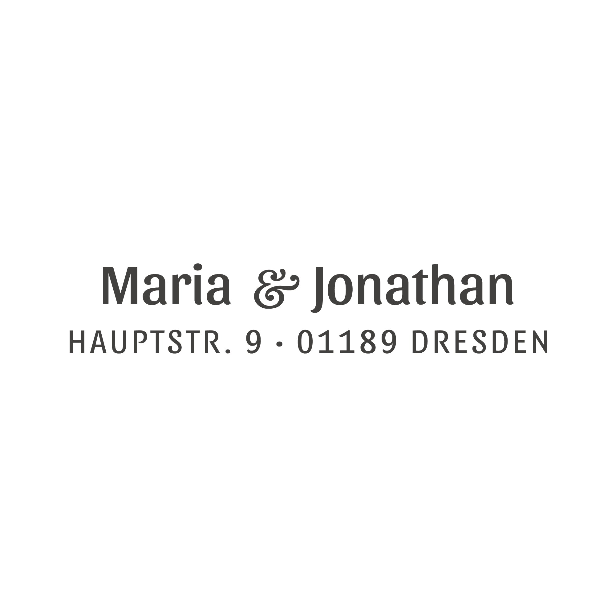 Personalisierter Stempel für Paare & Familien
