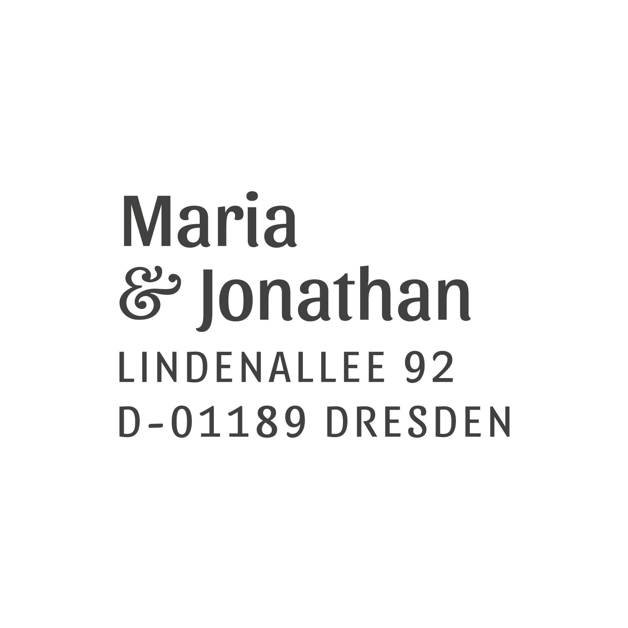 Personalisierter Stempel für Paare & Familien