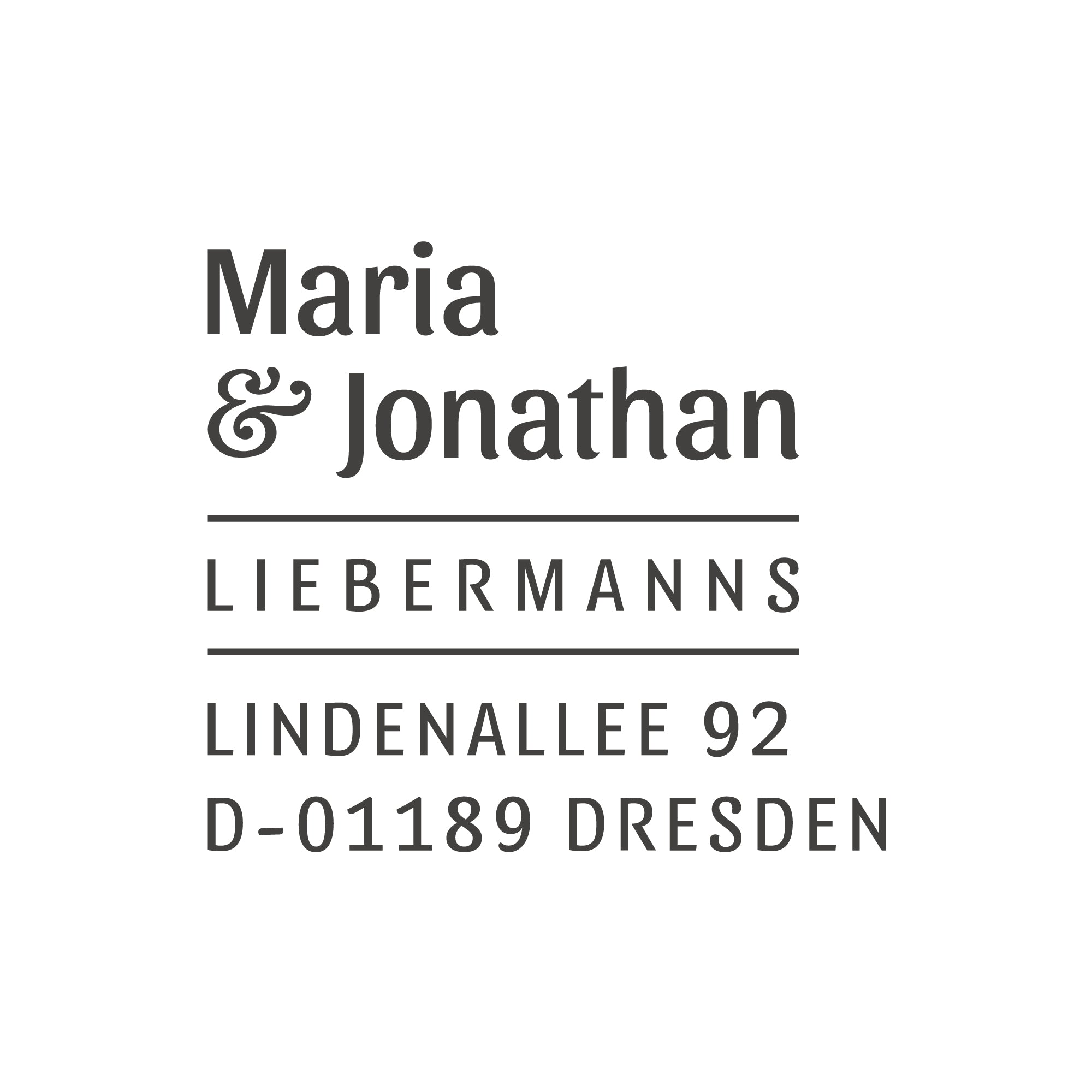 Personalisierter Stempel für Paare & Familien