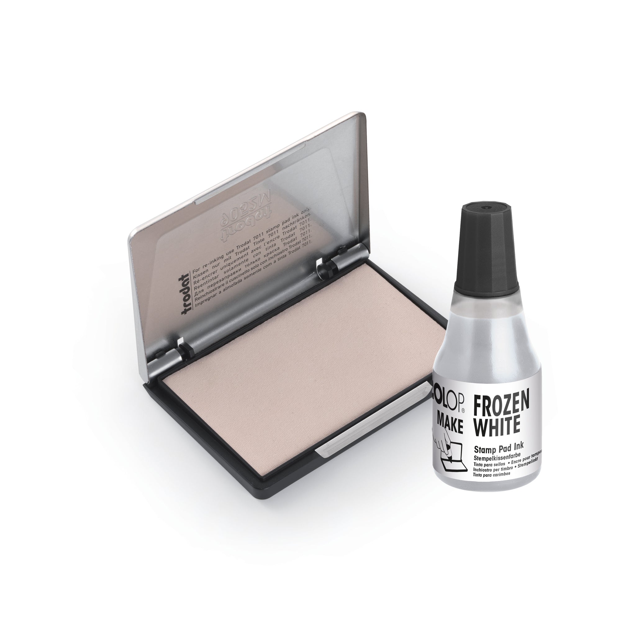 Trodat Metall Stempelkissen - Frozen White