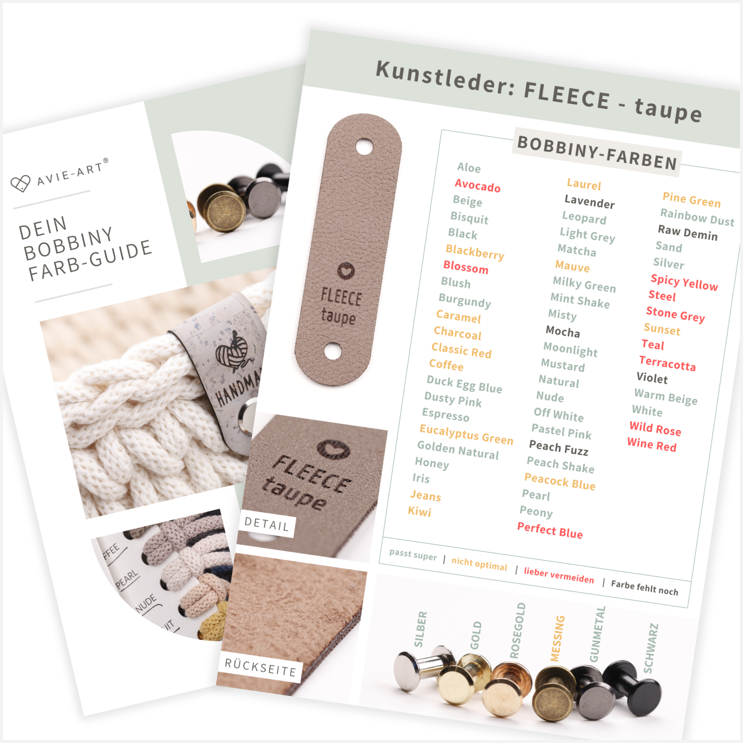 Lederlabel mit Schraube "made with love"