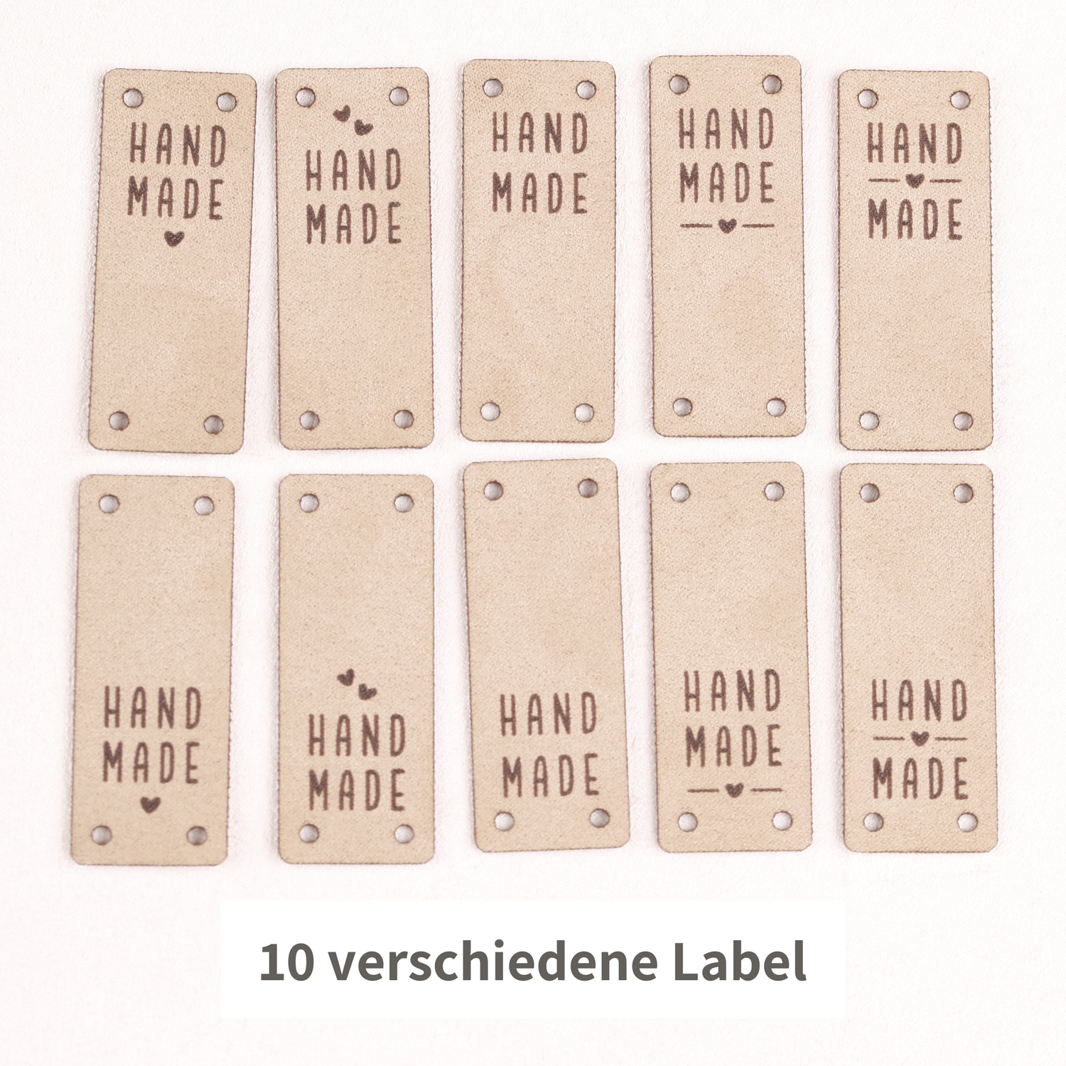Handmade Label zum Annähen - 10 Stück