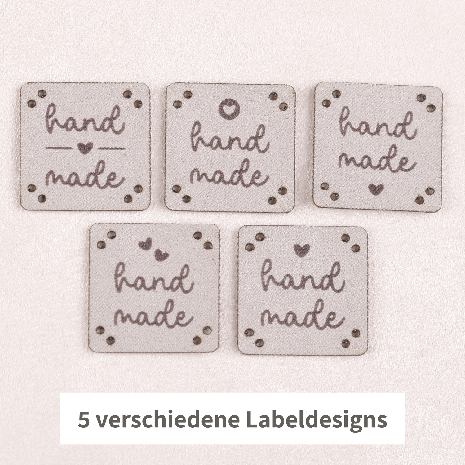 Kunstlederlabel zum Aufnähen - 20 Stück