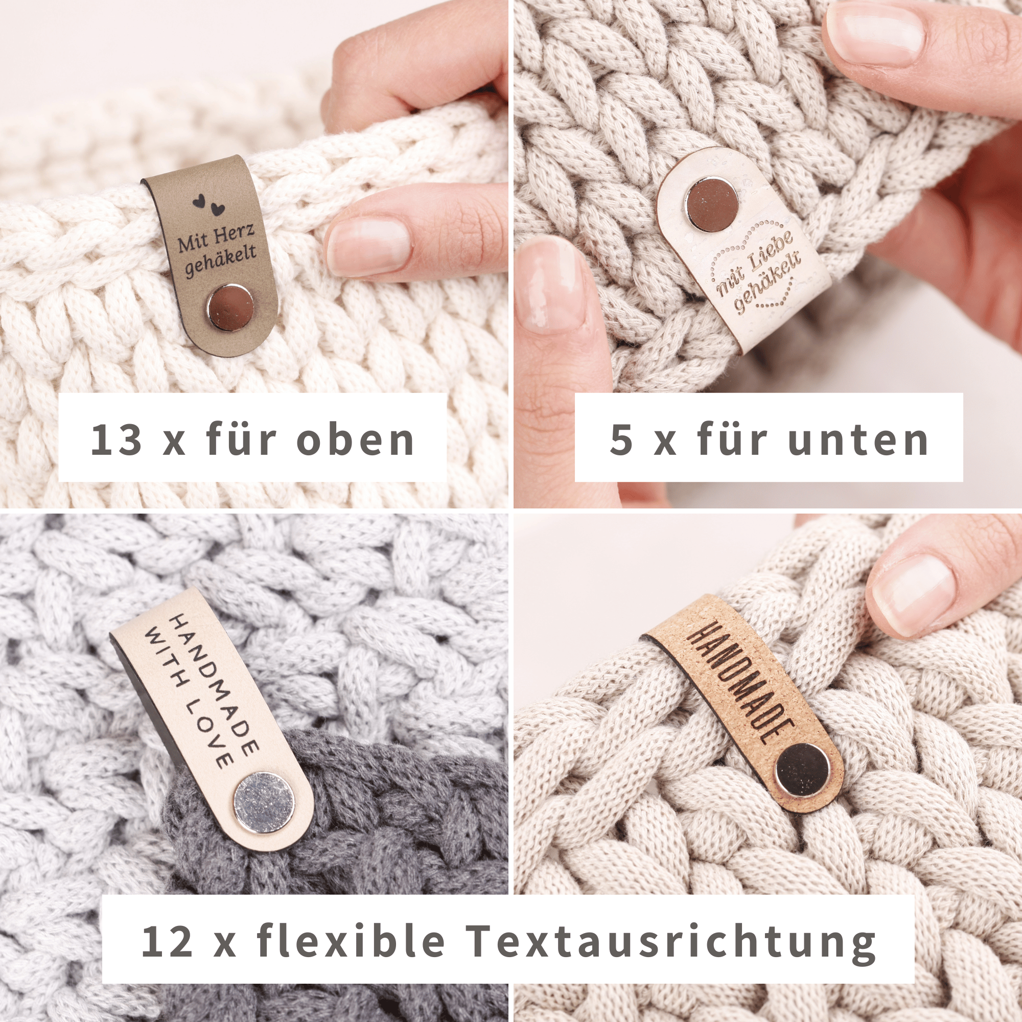 Label aus Kunstleder - 70-teiliges Starter-Set