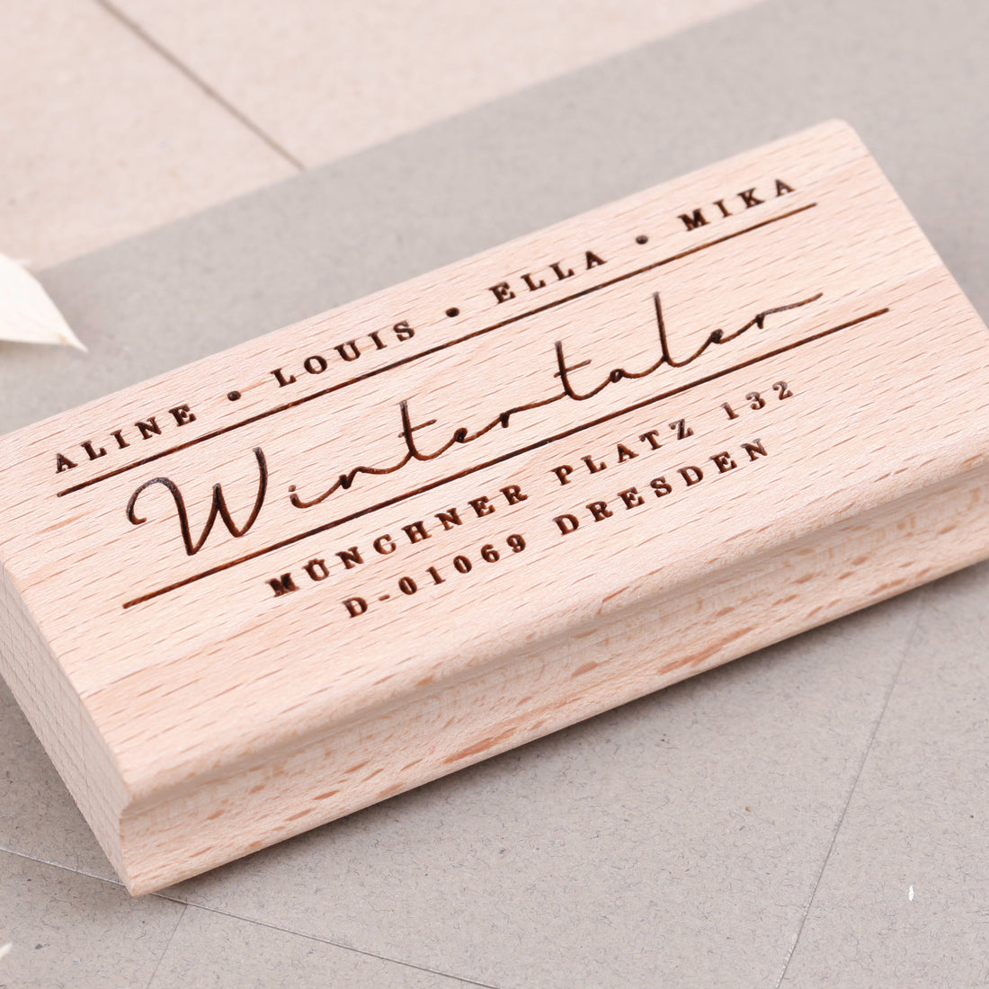 Großer Adressstempel für Familien & Paare