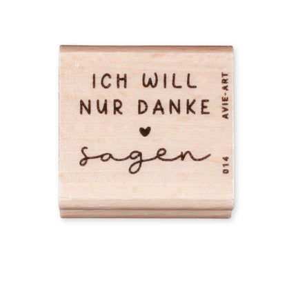 Stempel &quot;Ich will nur Danke sagen&quot;