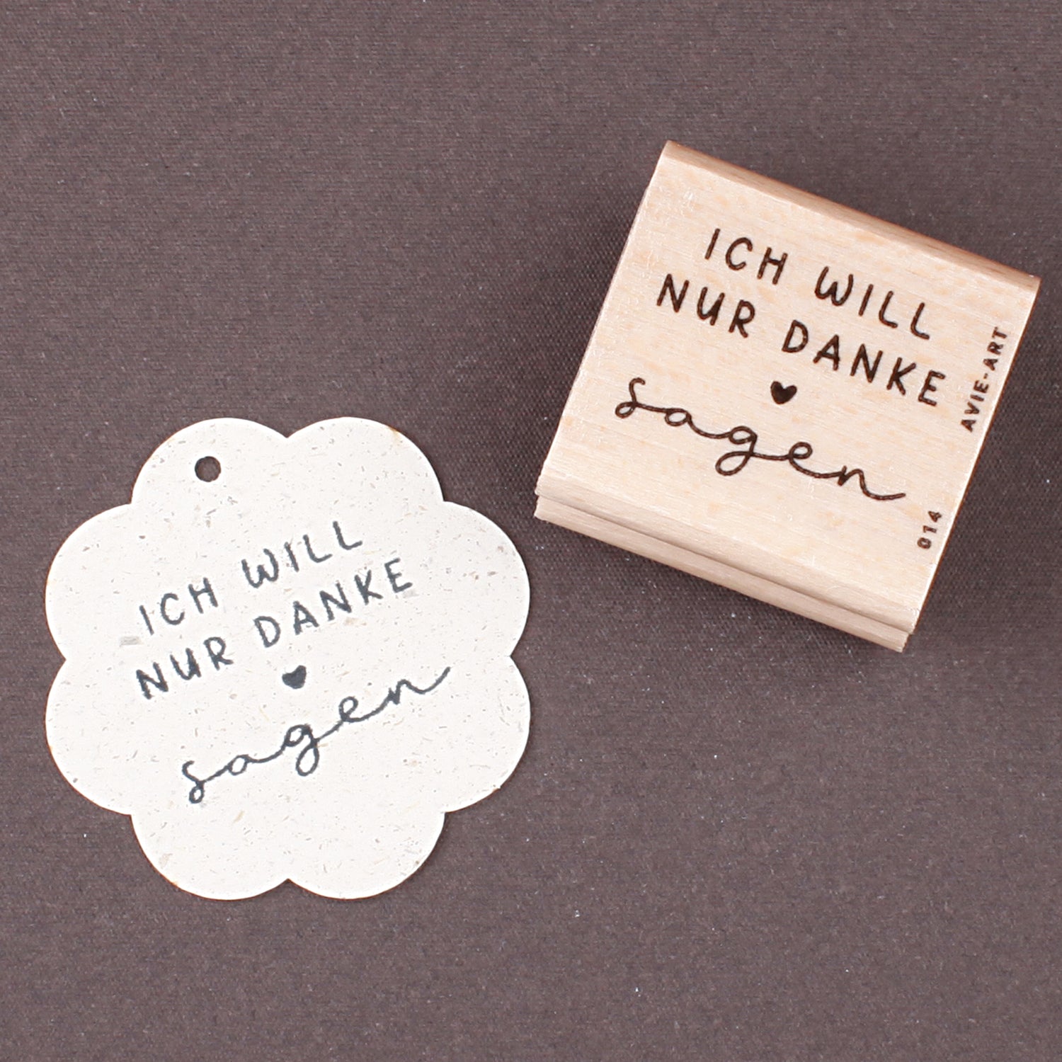 Stempel &quot;Ich will nur Danke sagen&quot;