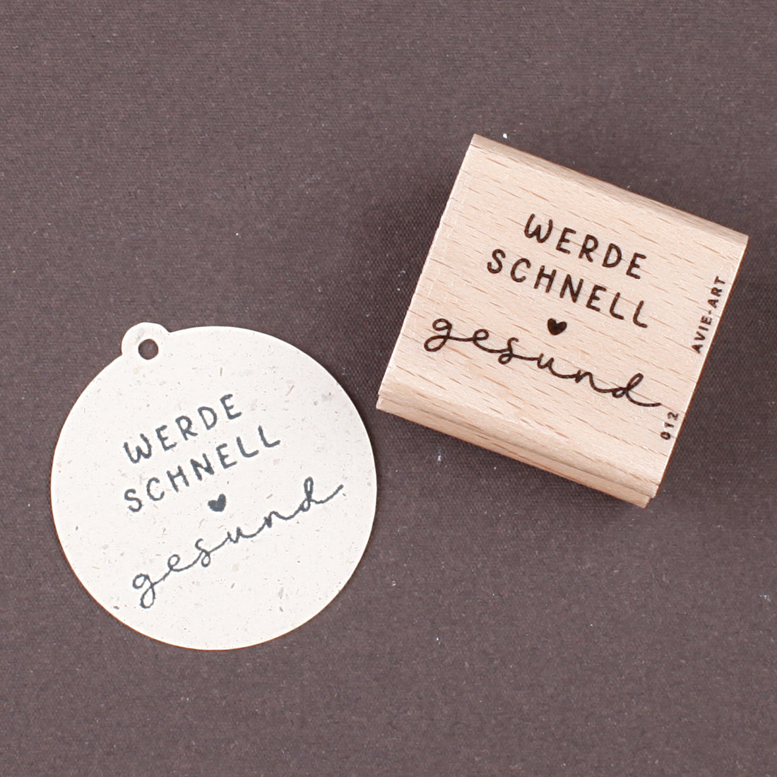 Stempel &quot;Werde schnell gesund&quot;