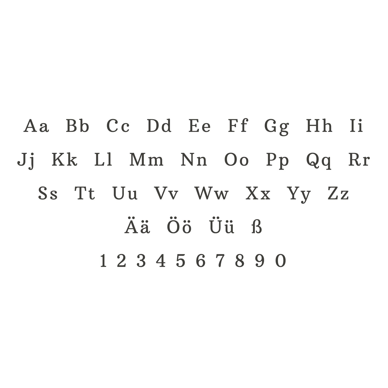 Schmaler Adressstempel Druckschrift