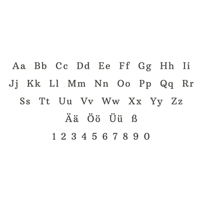 Schmaler Adressstempel Druckschrift