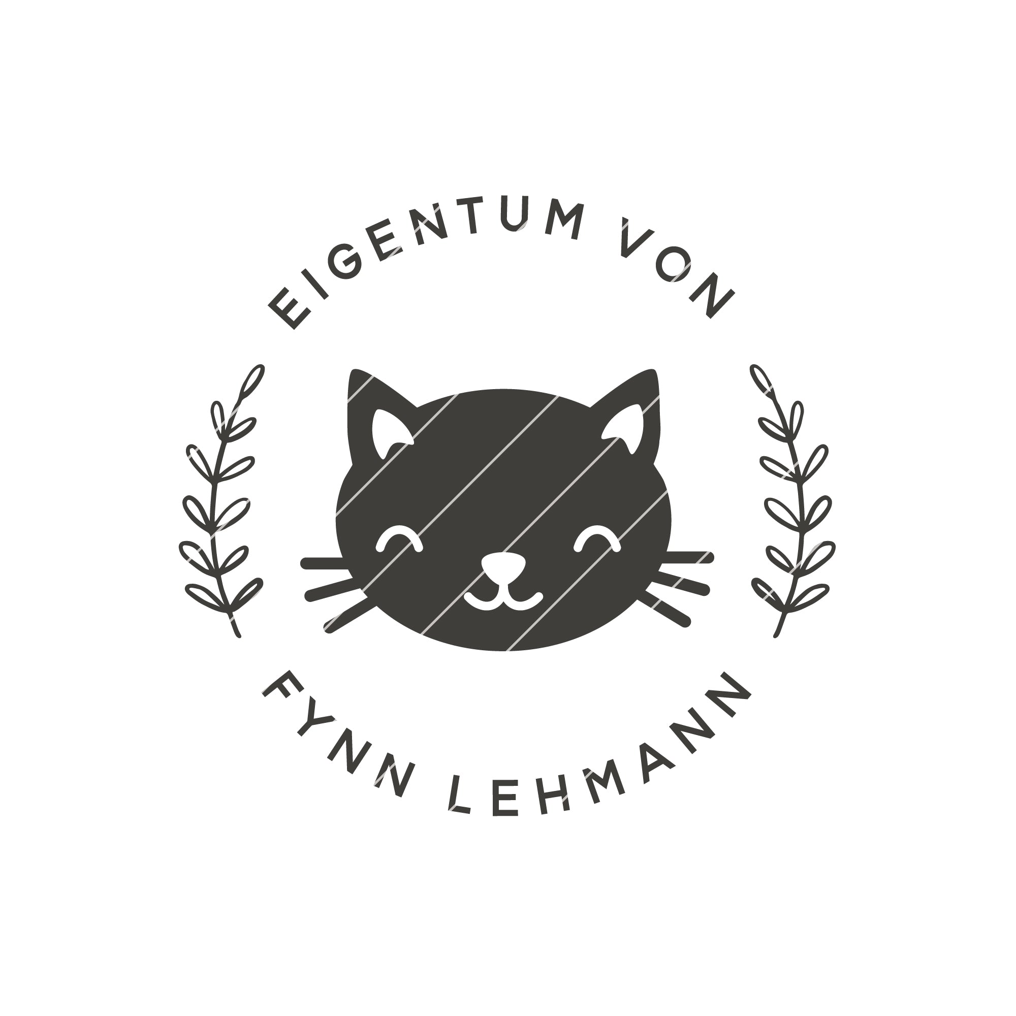 Namensstempel mit Fuchs