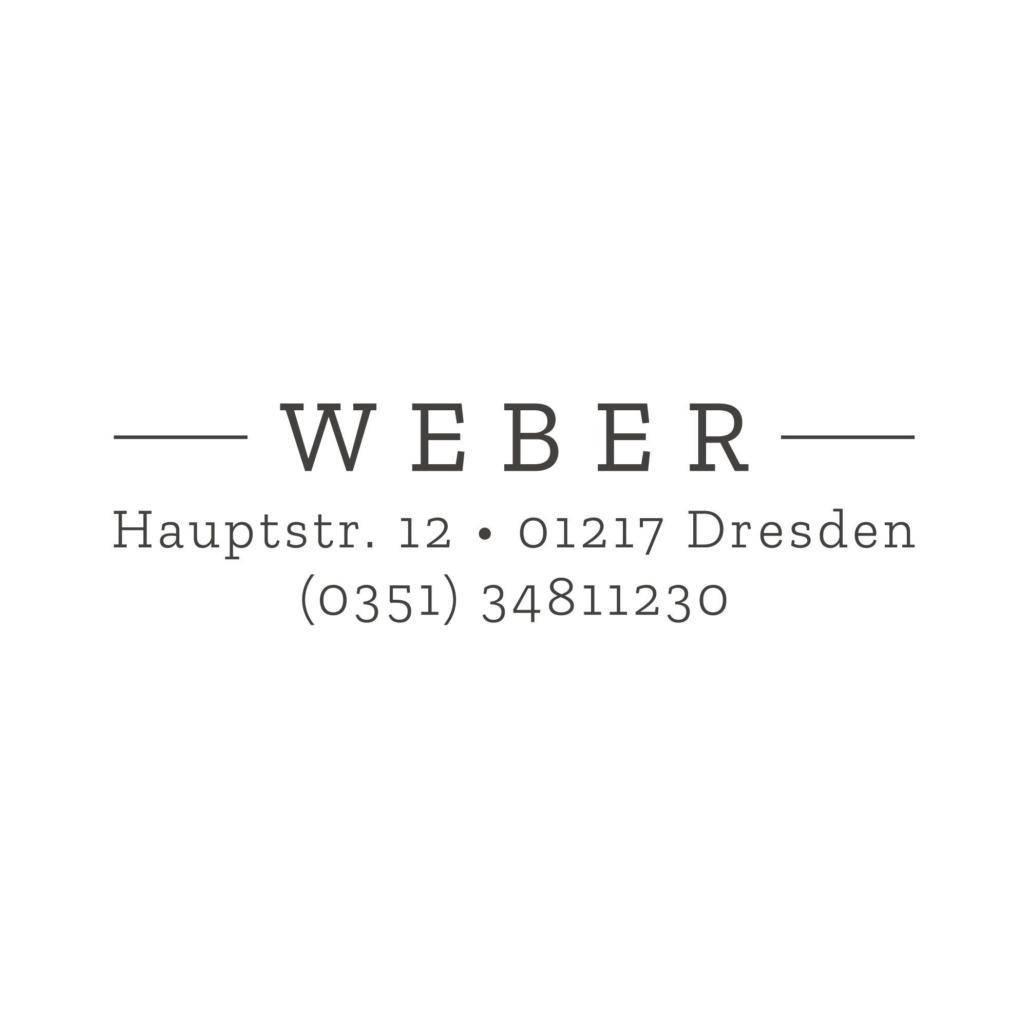 Kleiner Stempel mit Adresse Druckschrift