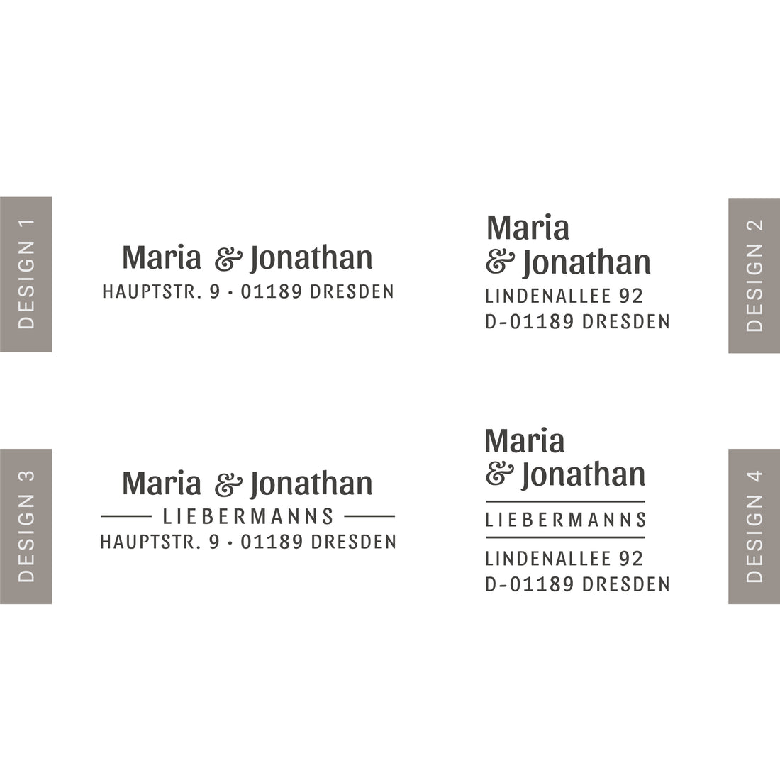 Personalisierter Stempel für Paare & Familien