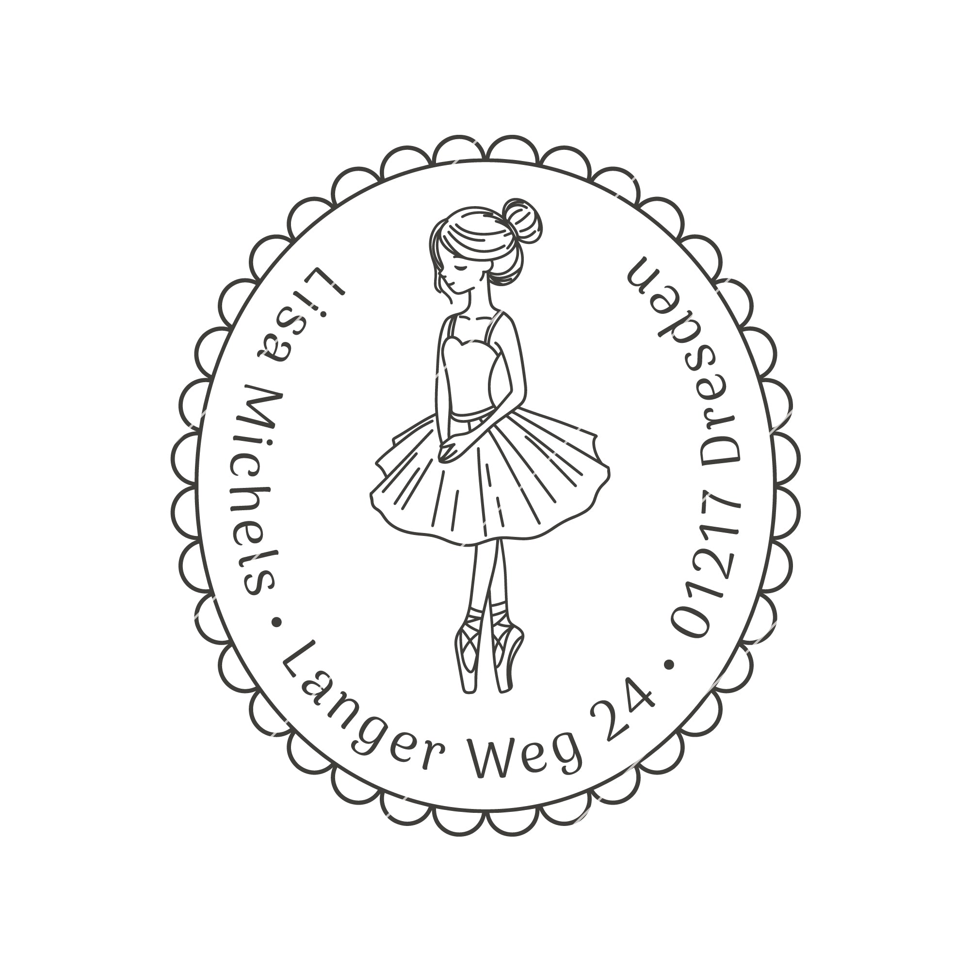 Kinderstempel mit Ballerina