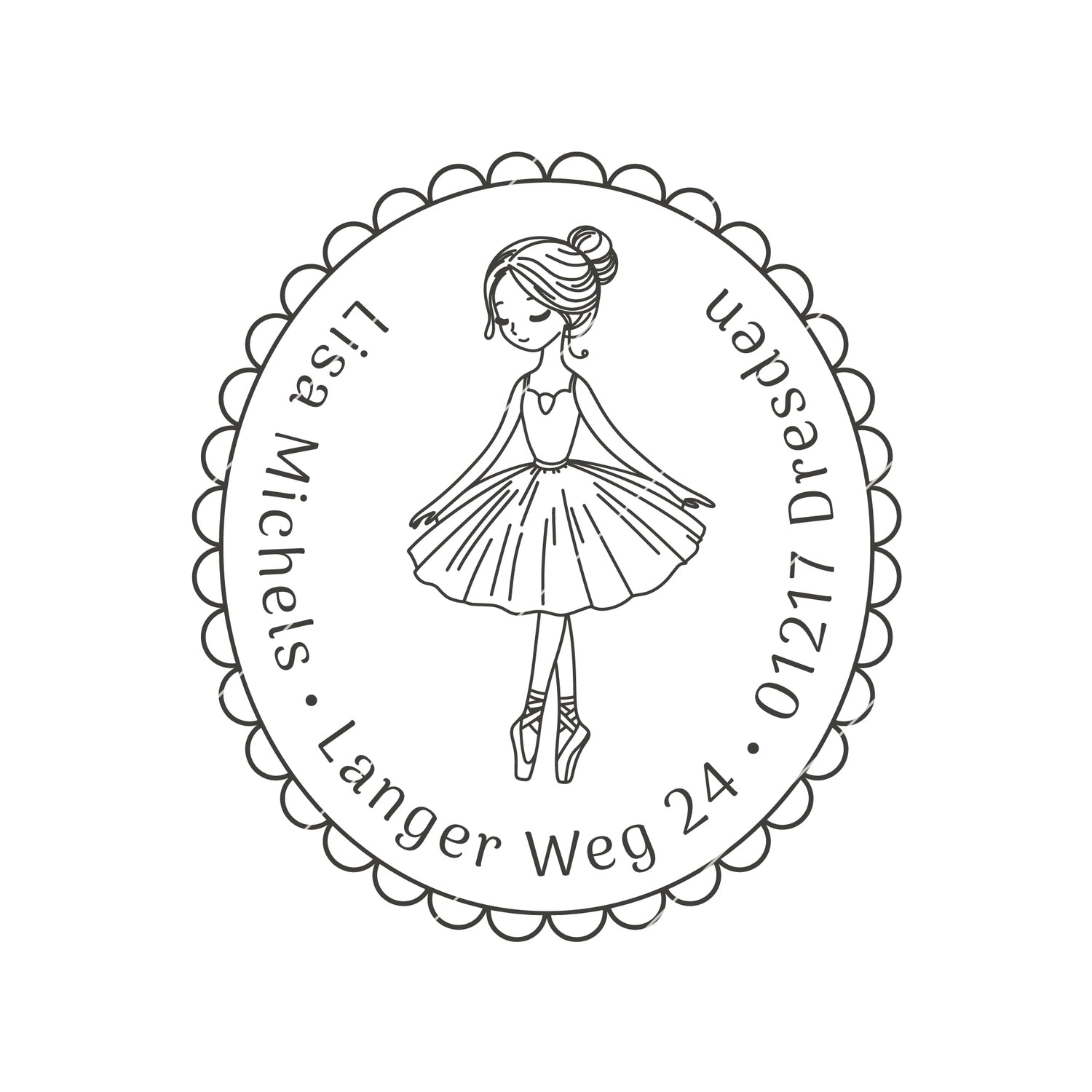 Kinderstempel mit Ballerina