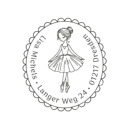 Kinderstempel mit Ballerina