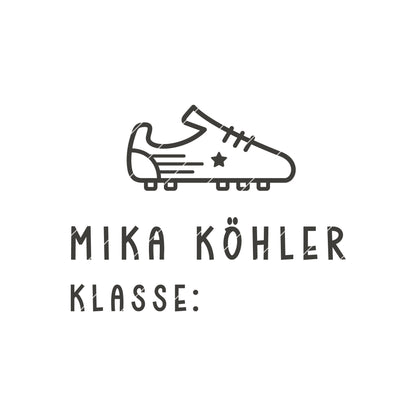 Namensstempel für Kinder Fußball