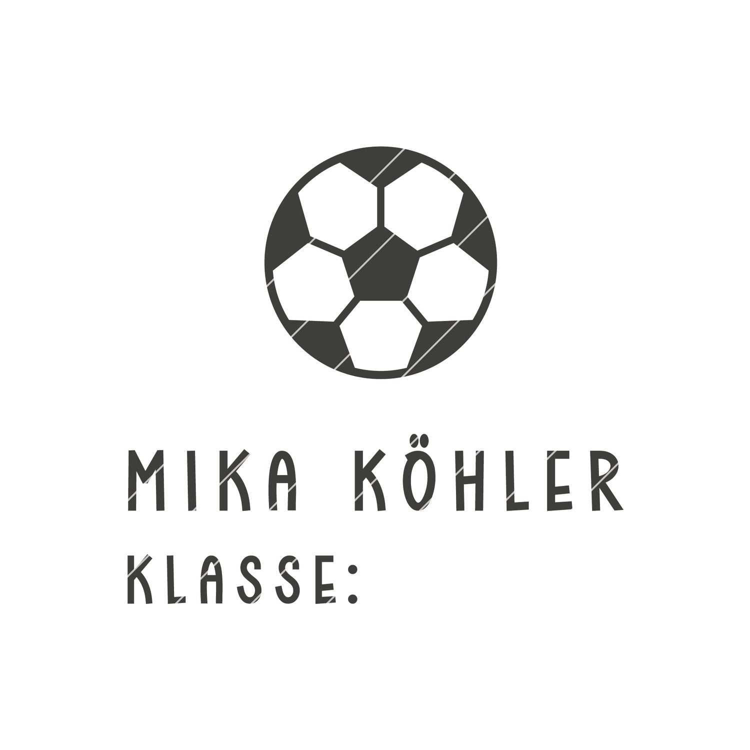 Namensstempel für Kinder Fußball