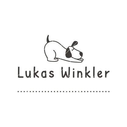 Namensstempel für Kinder Hund