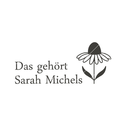 personalisierter Stempel mit Namen Blume