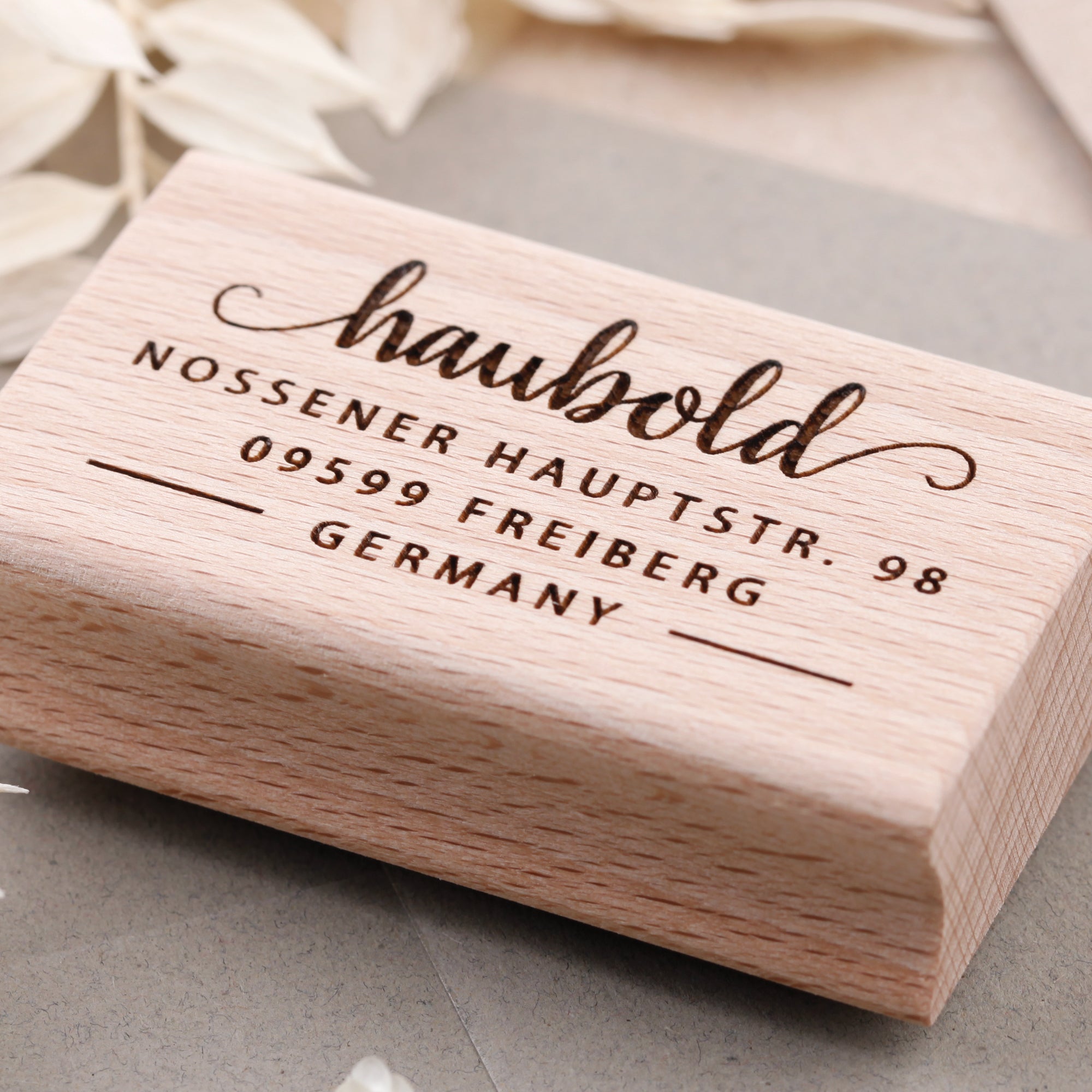 Adressstempel Kalligraphie