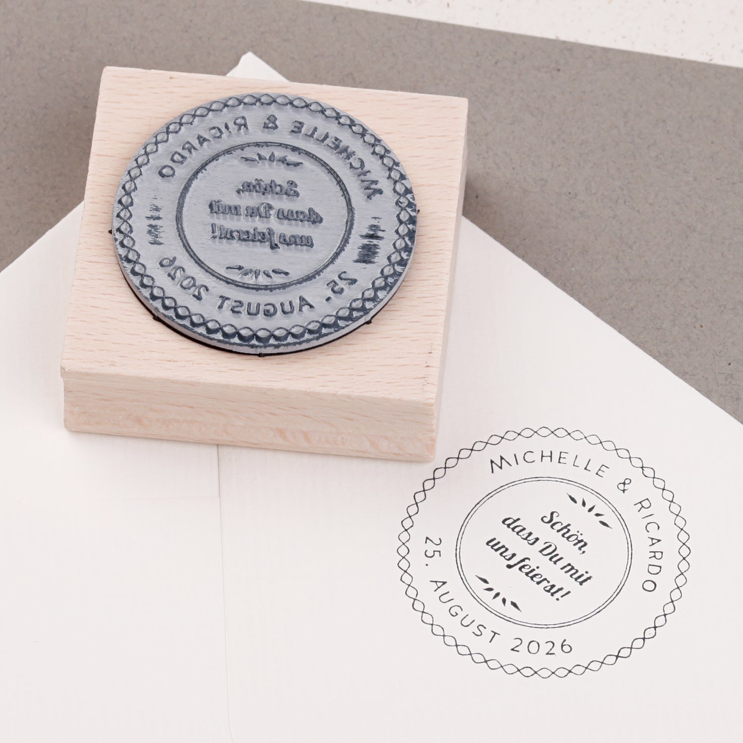 runder Stempel DIY-Hochzeit