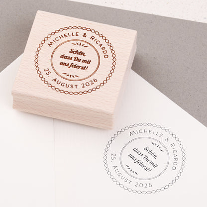 runder Stempel DIY-Hochzeit