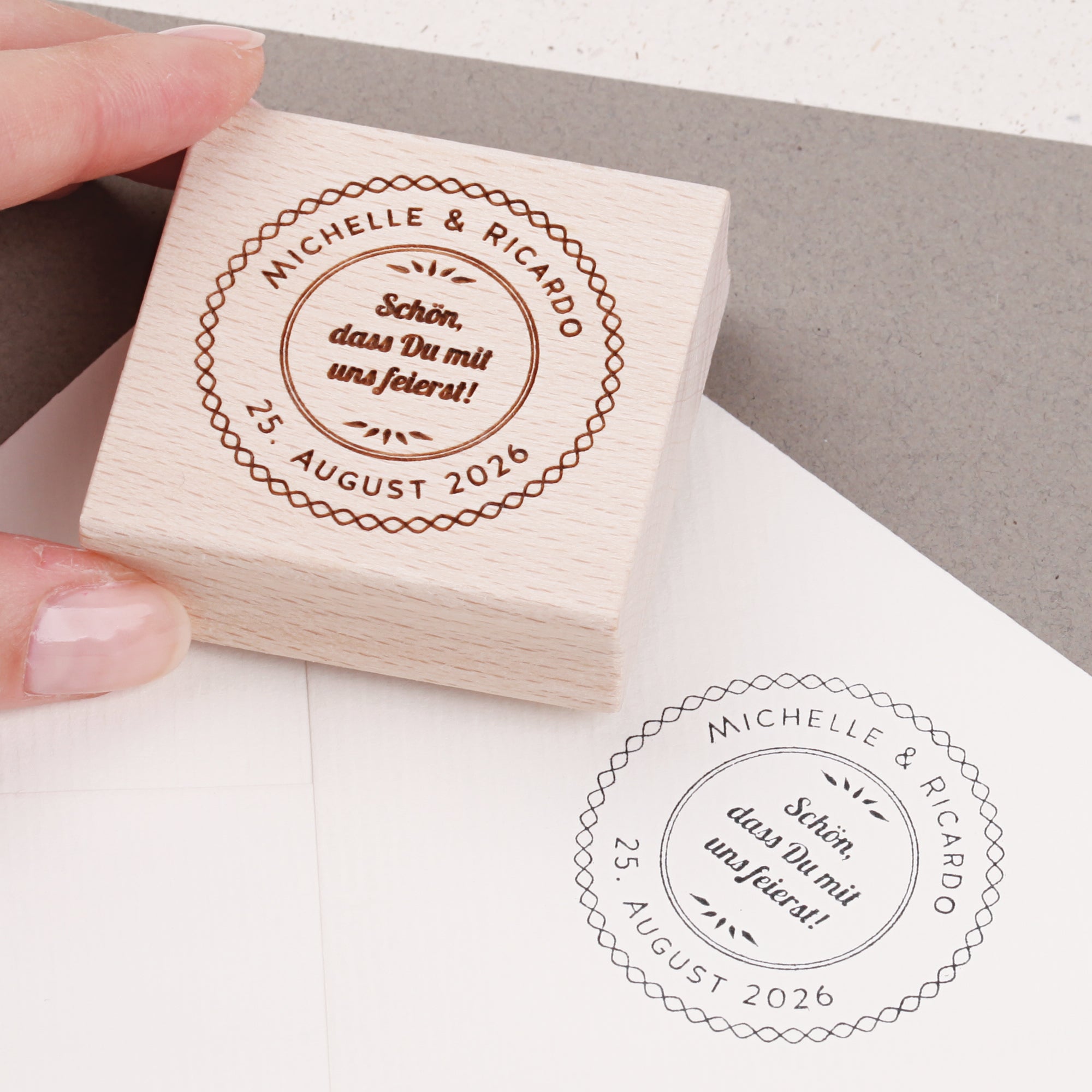 runder Stempel DIY-Hochzeit