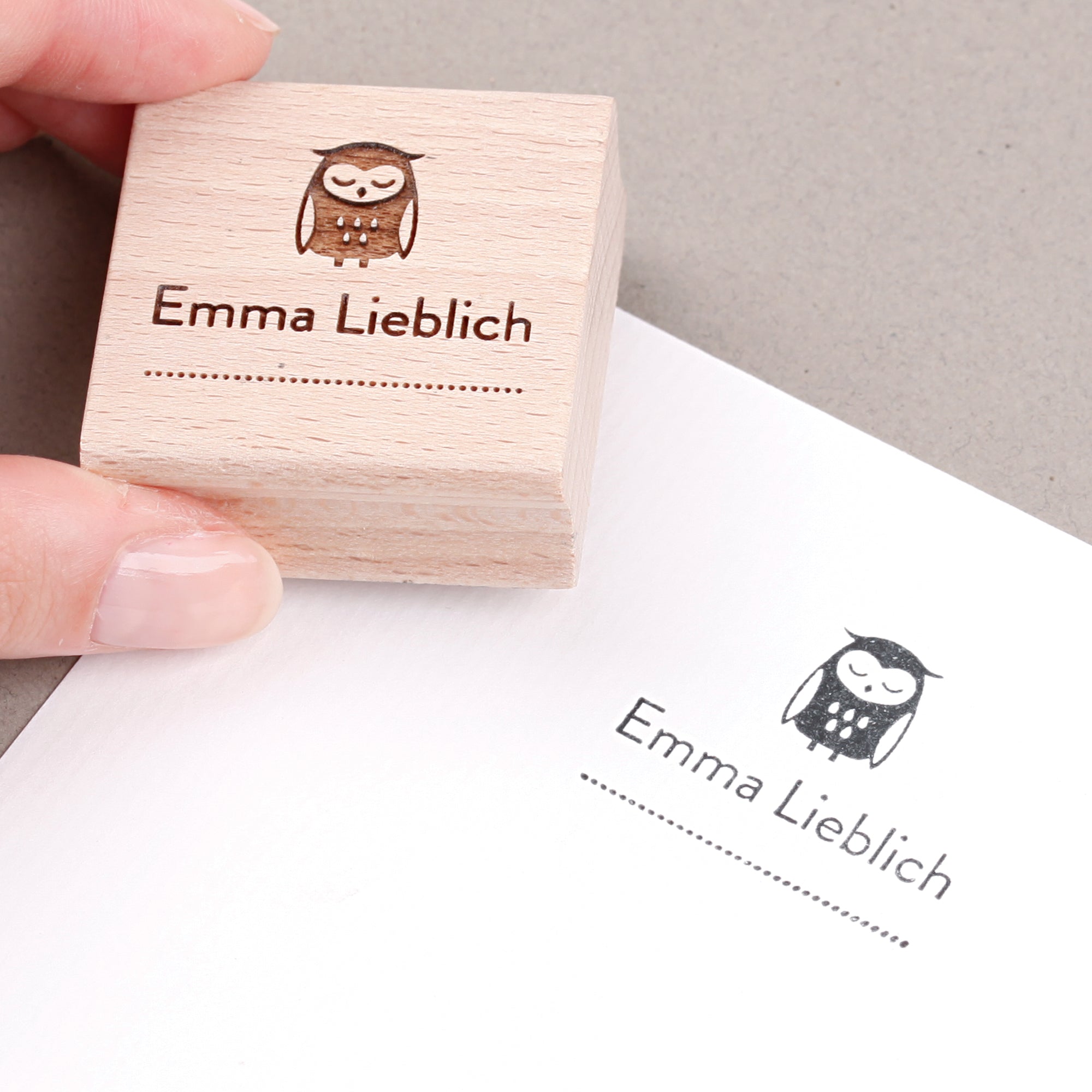 Personalisierter Stempel für Kinder Waldtiere