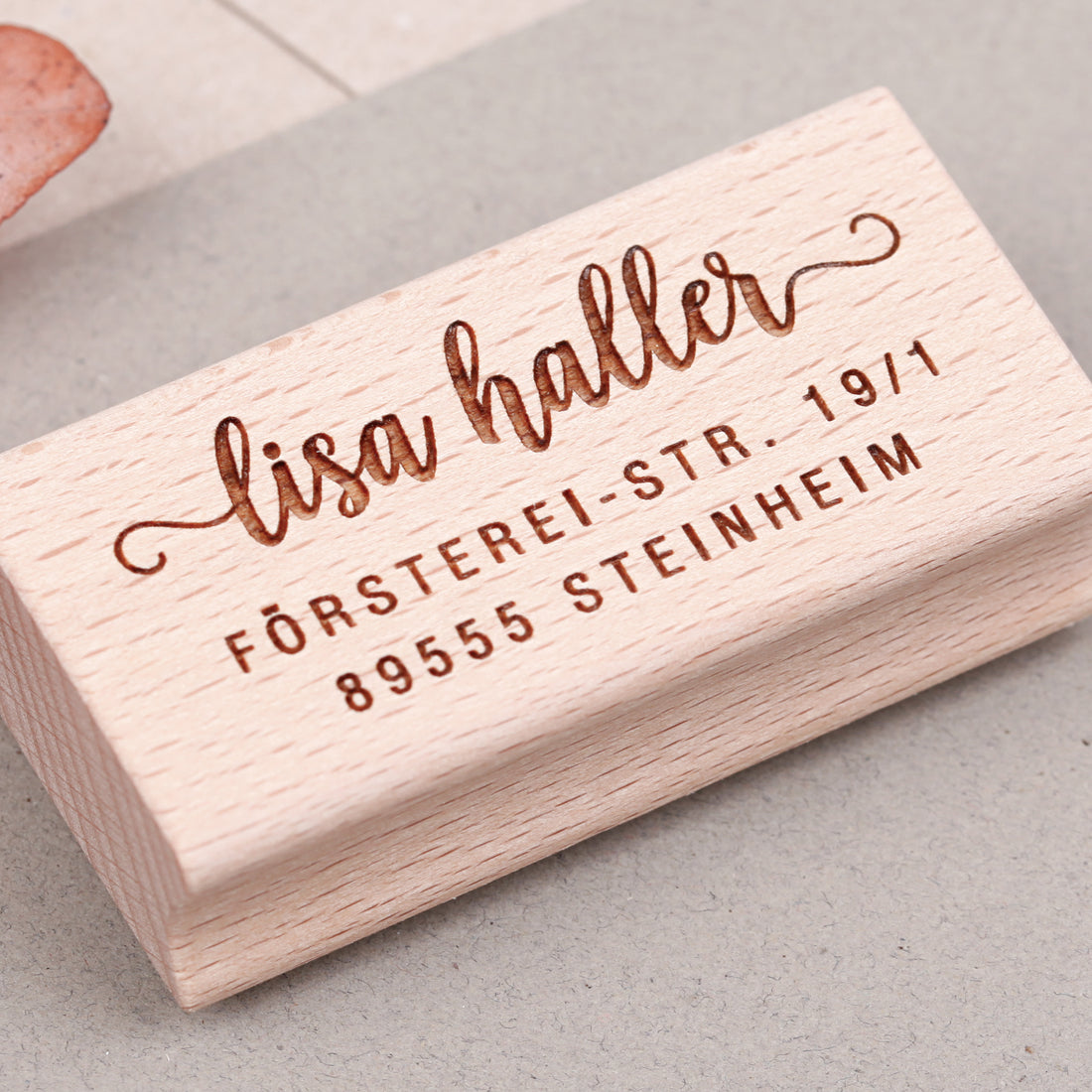 Personalisierter Adressstempel Kalligraphie