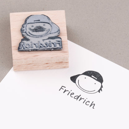 Namensstempel für Kinder mit Gesicht