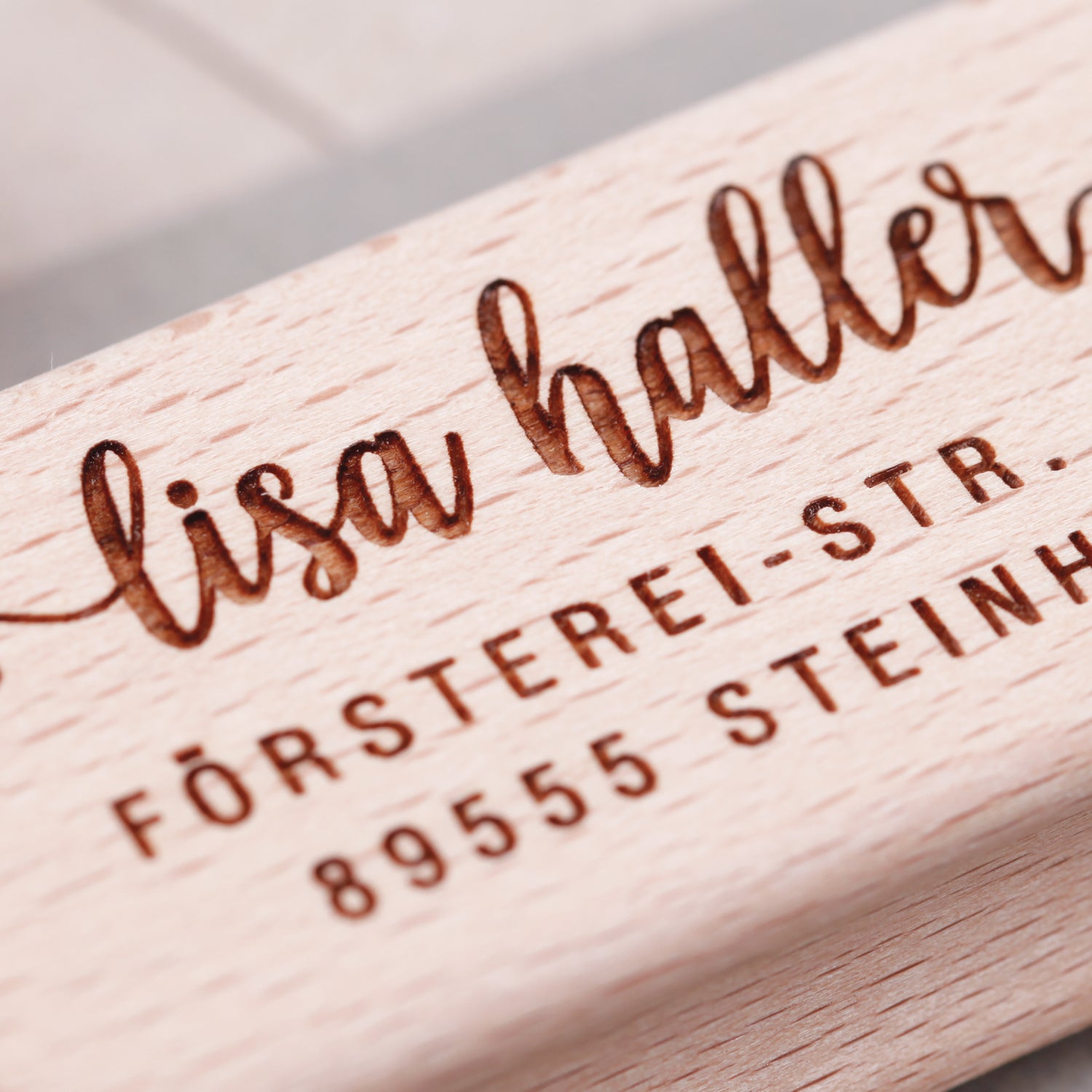 Personalisierter Adressstempel Kalligraphie